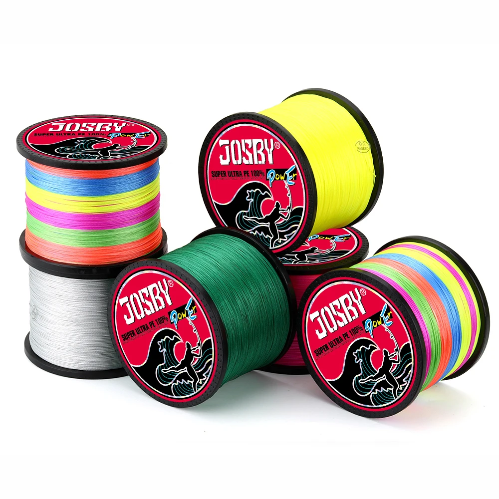 JOSBY-sedal de Pesca con mosca para carpa, hilo trenzado Multifilamento de 8 hebras, 300M, 500M, 22-120LB, nuevo - imagen 3