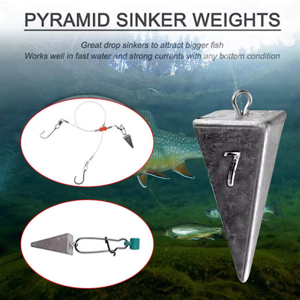 THKFISH Plomos piramidales - Colgantes para pesca en agua dulce - imagen 5