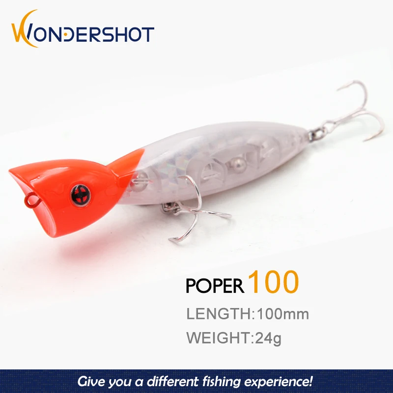 Wondershot-señuelo de pesca B02, cebo Artificial de 100mm y 24g, aparejos depredadores, Wobblers duros de calidad