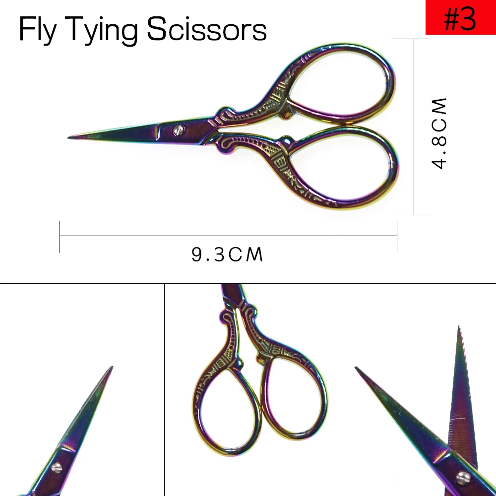 WIFREO-Tijeras de atado de moscas de pesca, peine de atado de moscas de acero inoxidable para pelo de piel, herramientas de atado de moscas, caja de aparejos de pesca, 1 ud. - imagen 5