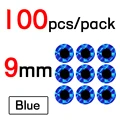 9mm Blue 100pcs