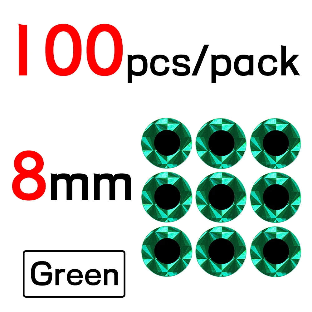 8mm Green 100pcs
