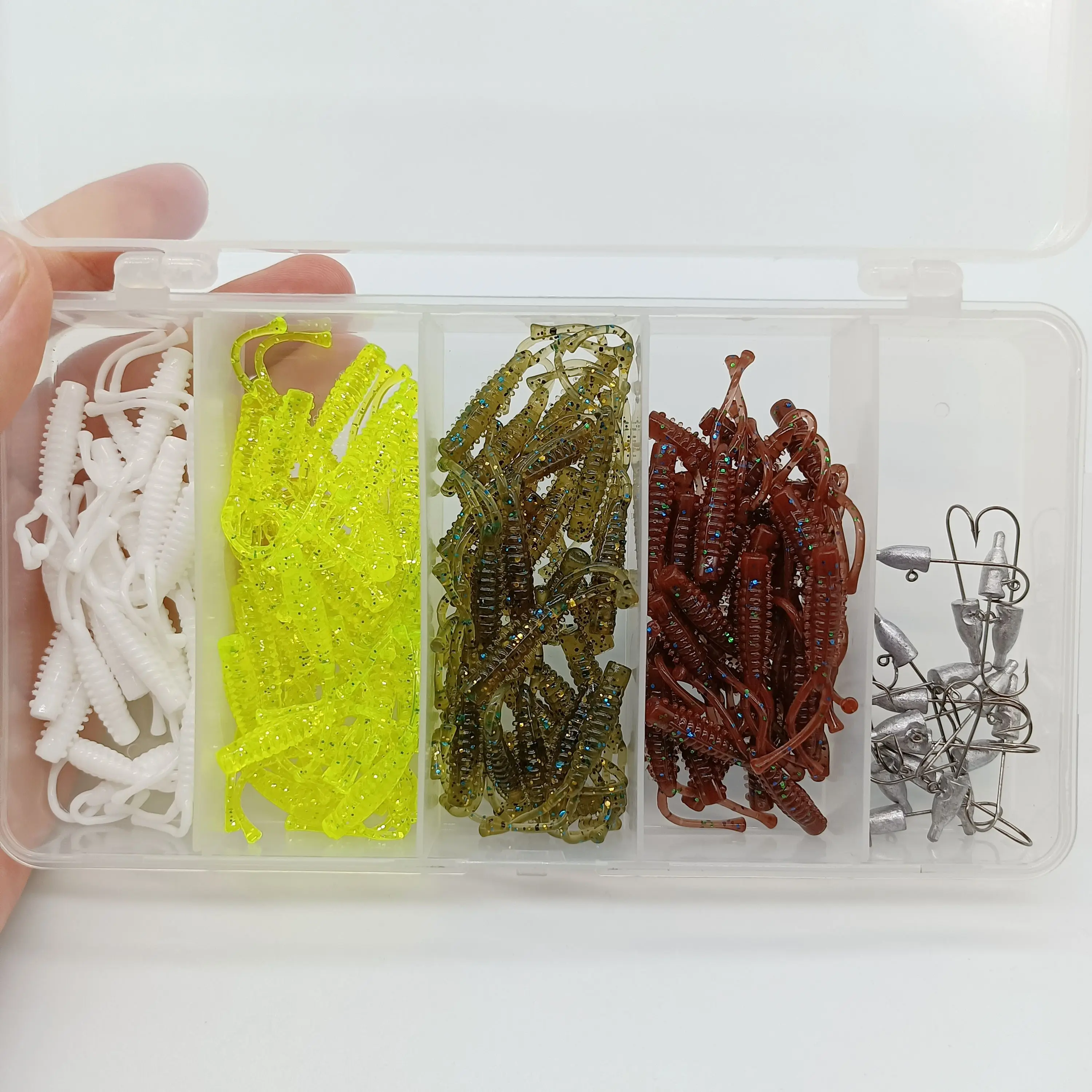 DUODUOYU-señuelo suave de Rockfish, cebo de pesca de 140g/40mm, 0,45g/1,4 gHook Swimbaits Jig, cebo de gusano - imagen 5