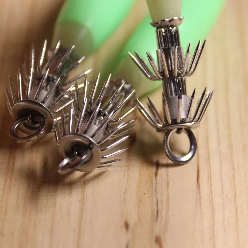 Anzuelo de calamar verde luminoso, señuelo duro Artificial para pesca nocturna en agua salada, 9,5 cm, 10,5 cm, 2 unids/lote - imagen 5