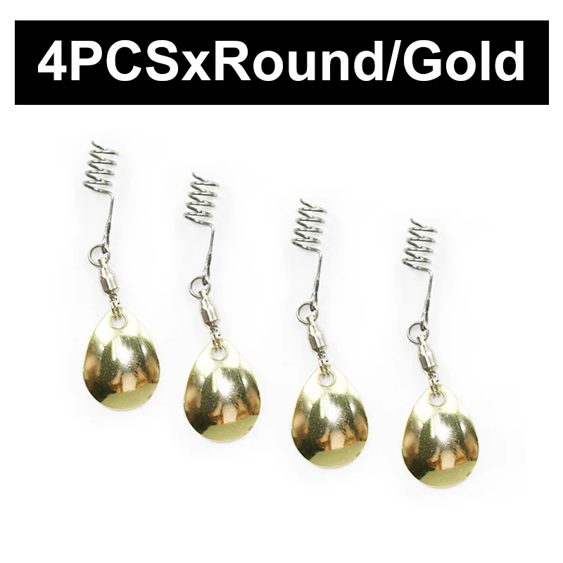 4pcs x round gold
