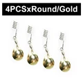 4pcs x round gold
