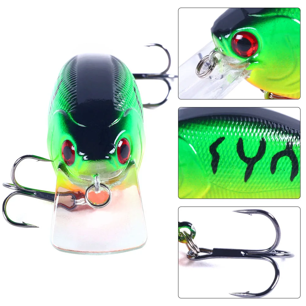 HENGJIA, 1 Uds., 8,5 cm, 15g, sonajero, Crankbait de buceo poco profundo, Wobbler Artificial para Lucio, cebo duro, aparejos de pesca, 6 colores - imagen 5