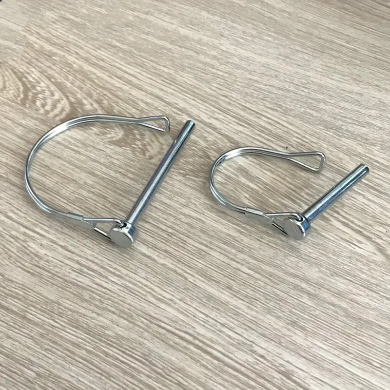 Pasador de resorte de acero al carbono PTO, pasador de bloqueo de eje de alambre de arco redondo, acoplador de seguridad, retenedor, remolque agrícola, vagones - imagen 5