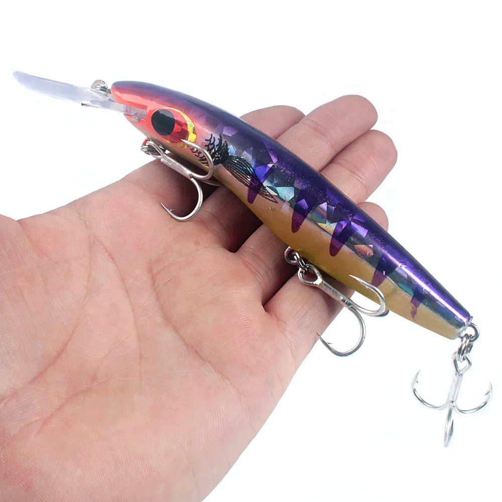 1 Uds. Señuelo de pesca de pececillo grande 16cm 25g ojos 3D flotante cebo duro de plástico Artificial calidad Bass Pike Wobblers aparejos de pesca - imagen 4