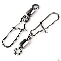 Desviador giratorio inoxidable con mosqueton para pesca