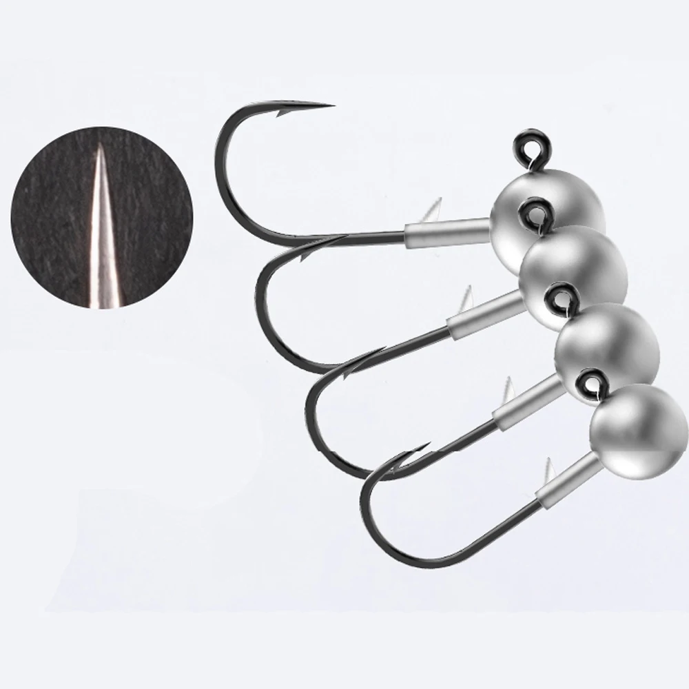 50 unids/lote de acero de alto carbono anzuelo 1g/2g/5g/7/g/10g/14g/20g anzuelo plantillas de tungsteno ganchos mar cabezal de anzuelo de Pesca gancho suave para atraer - imagen 4