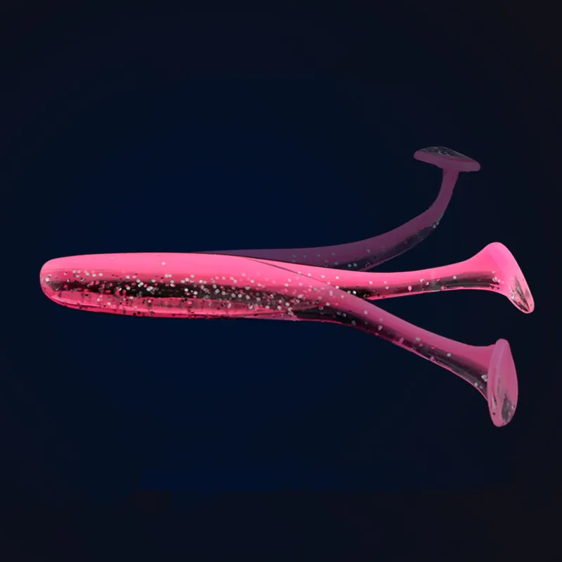 Señuelo de pesca de gusano, cebo suave, cola en T, lubina, perca mandarín, aparejo de tiro, señuelos artificiales, gancho de cabeza de plantilla, lote de 15 piezas - imagen 5