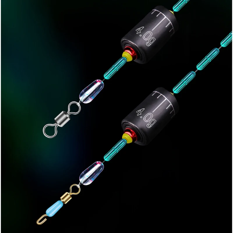 Flotador de pesca transparente, tapón de goma, conector de frijol espacial, accesorios de aparejos de línea de pesca de competición, X431G - imagen 4