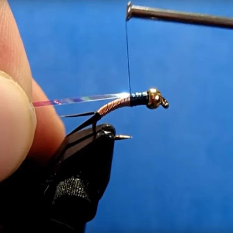 Películas brillantes de Color perla para envolver Libélula y Stonefly, 4 bolsas de ancho de 2mm, correa de Flash plana de cobre, materiales John ninfas - imagen 2