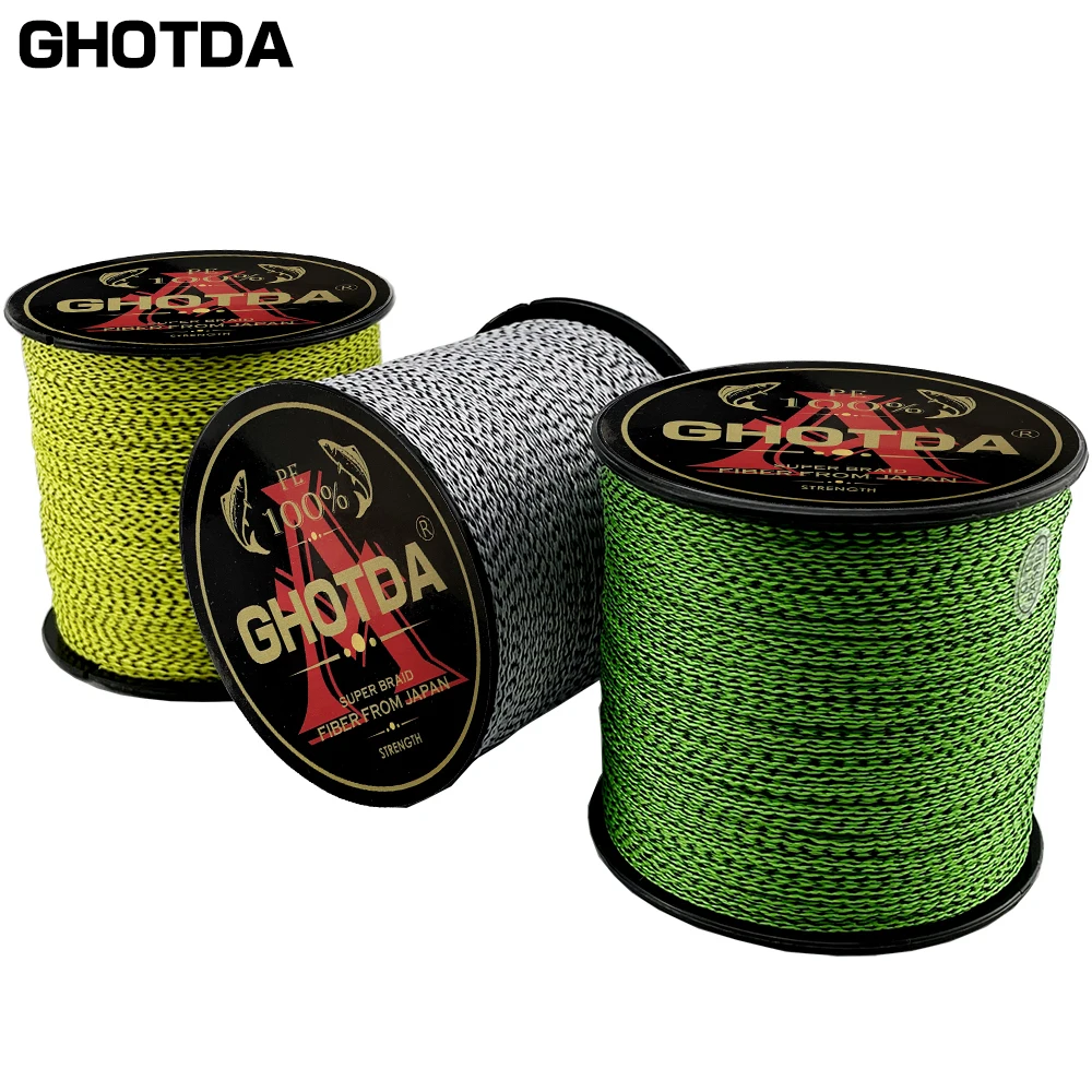 Ghotda-línea de pesca trenzada, 300M, 4 hebras, 10-80lb, PE, multilamente, alambre flotante más suave - imagen 3