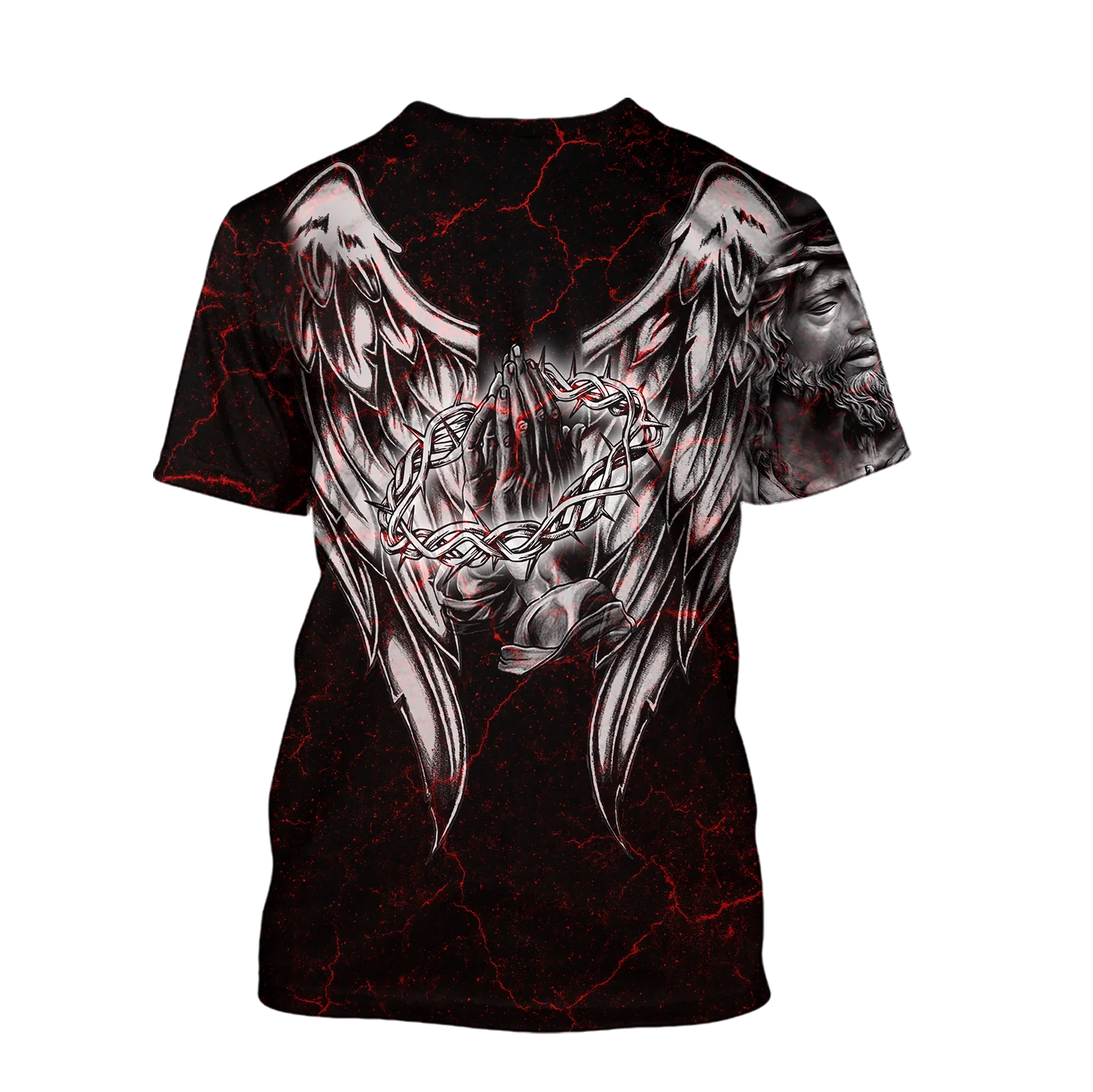 TX210 Camiseta hombre manga corta con estampado 3D Jesús - imagen 2