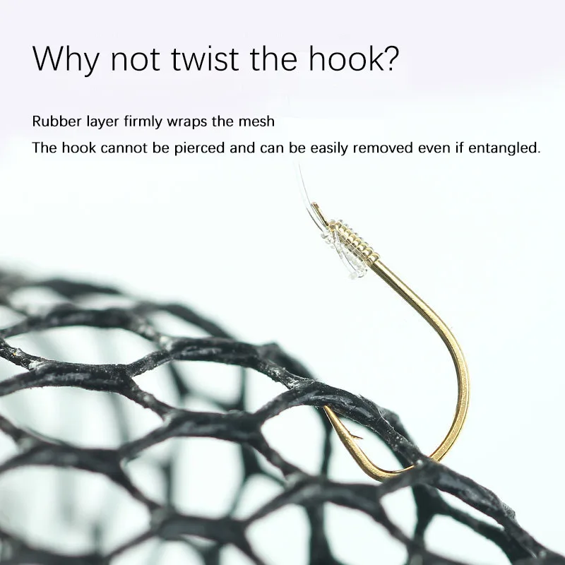 Cabezal de red de mano, aleación de aluminio, tornillo de 8mm, red de inmersión plegable, red de pegado de 35/40/45cm, accesorios de herramientas de red de pesca al aire libre - imagen 3