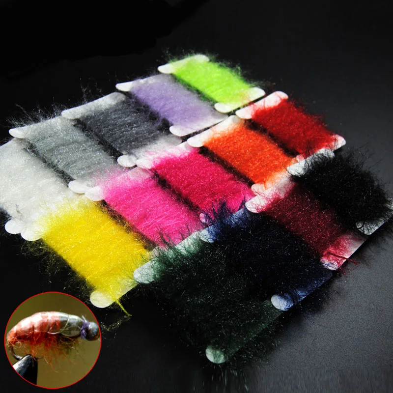 Bimoo-6 piezas de hilo corporal para atar moscas, gusano de arena, Material de atado de moscas para el cuerpo de Ninfa Streamer - imagen 5