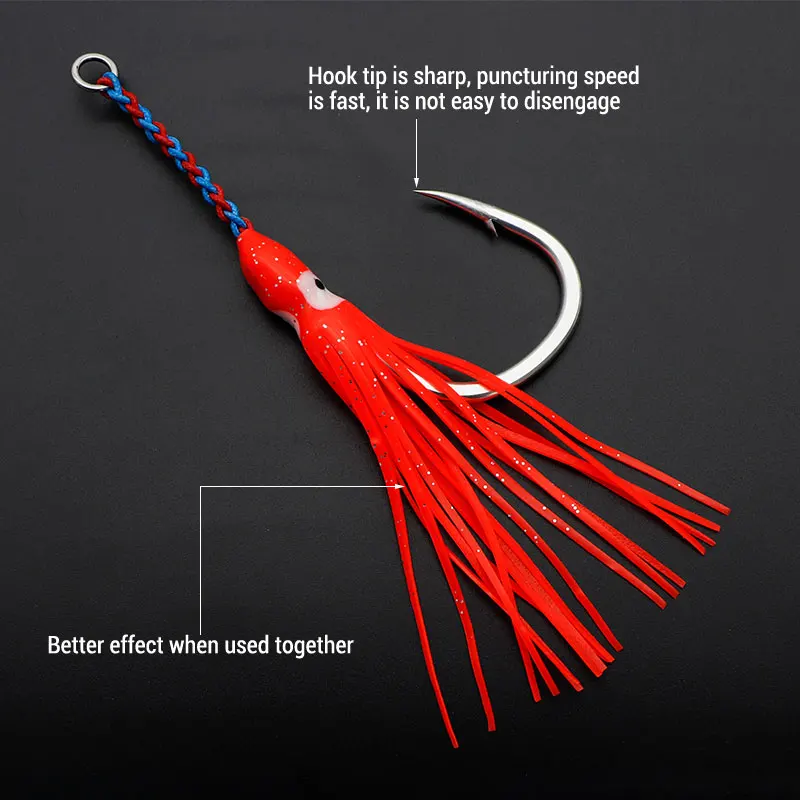 10 Uds 13/0-5/0 anzuelo de pesca grande 7X anzuelos de acero rico en carbono barco pesca en el mar anzuelos de ojo circular de alta calidad - imagen 5