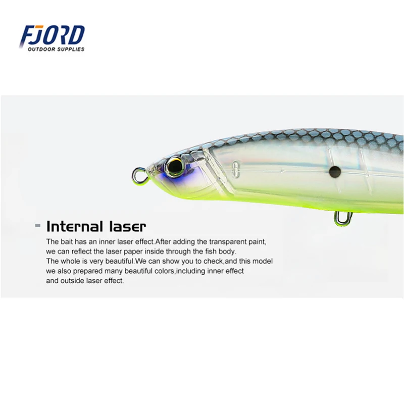 FJORD 200mm 64g Trolling flotante lápiz grande artículos de pesca duros señuelo de agua salada marina cebo Artificial para pesca y recreación - imagen 4