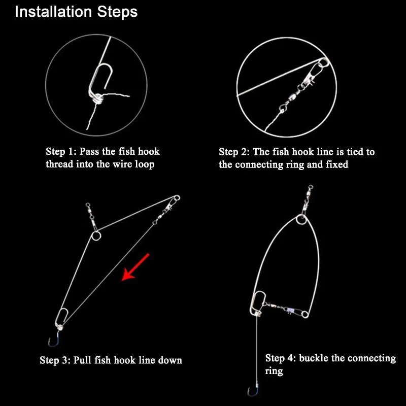 FLYSAND-gancho de pesca automático, gatillo perezoso de acero inoxidable, cebo de primavera, Catapulta de eyección, tachuela de pesca de velocidad completa - imagen 5
