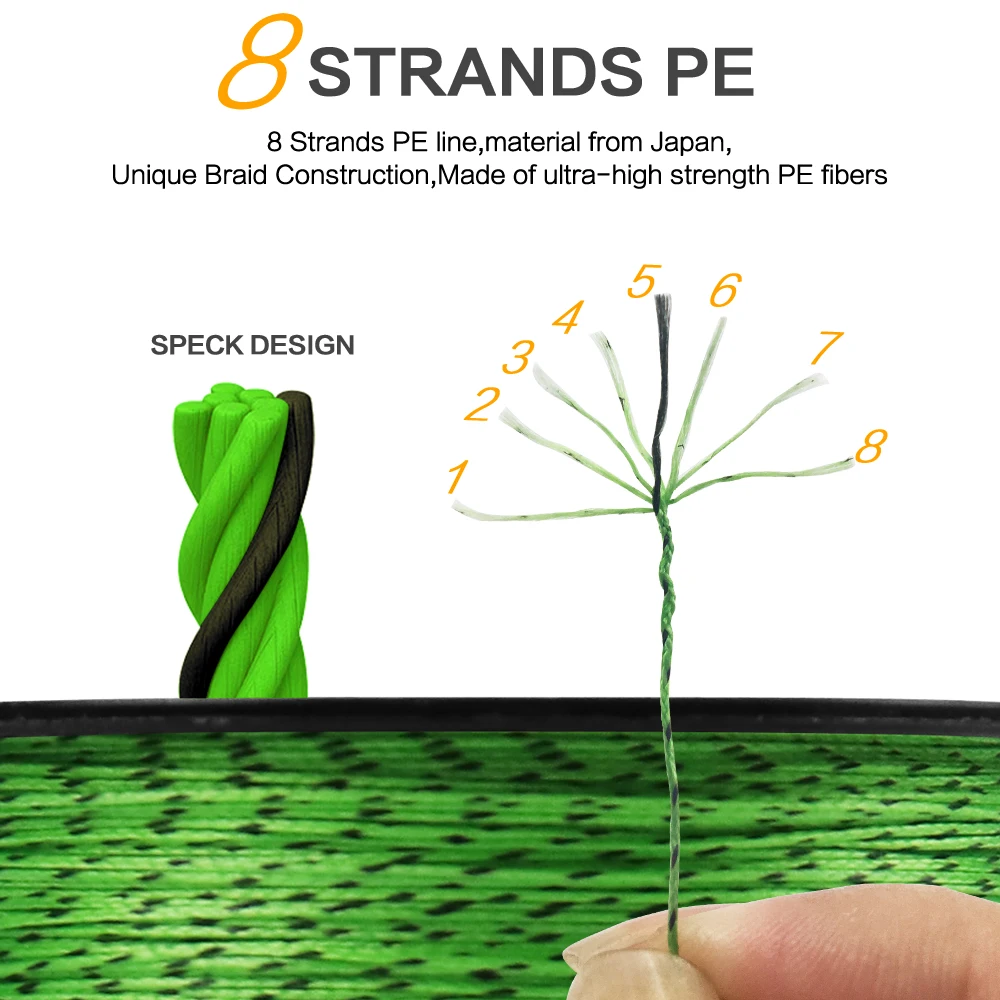 JOF-sedal de camuflaje para pesca de carpa en agua salada, multifilamento de 300M, 8 hebras, 22LB-88LB, hilo de pescar de PE trenzado - imagen 5