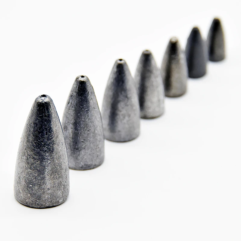 TEASER-Cabeza de plantilla de bala A017, plomos de agua de calidad, 1,8g-20g, accesorios de pesca de peso, aparejo de Texas, 10 unidades - imagen 4