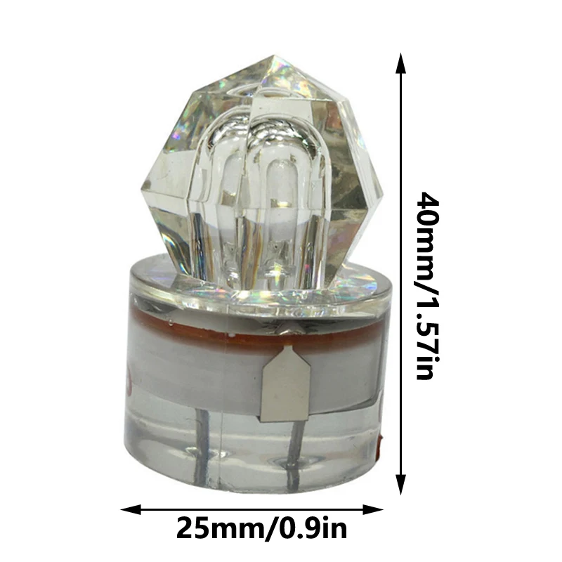 Lámpara LED de pesca con forma de diamante, luz de Flash para atraer calamar, aparejos de señuelo de pesca, 5 colores, 20g, 1 unidad - imagen 4