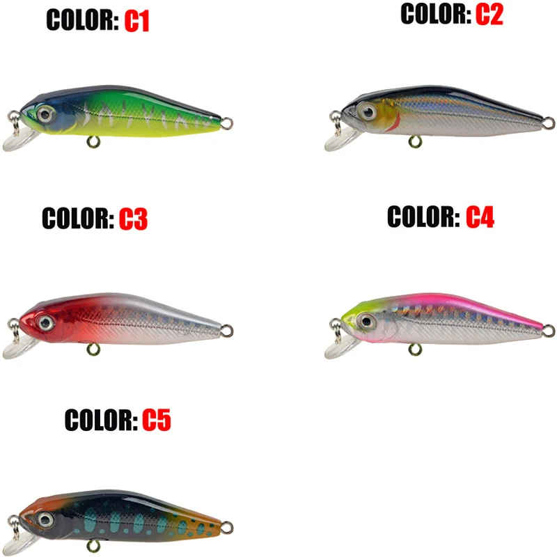 Mini Señuelos de pesca de pececillos, anzuelos Crankbait, aparejos de manivela, 6cm, 4,5g, 1 unidad - imagen 5