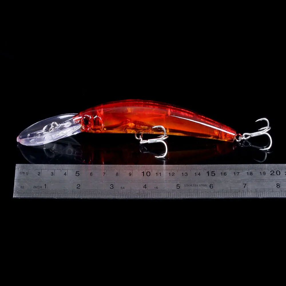 HENGJIA 17cm 23,5g Minnow señuelo de pesca láser cebo Artificial ojos 3D pesca Wobblers cebo Crankbaits aparejos de pesca buceo 2,5 m - imagen 4
