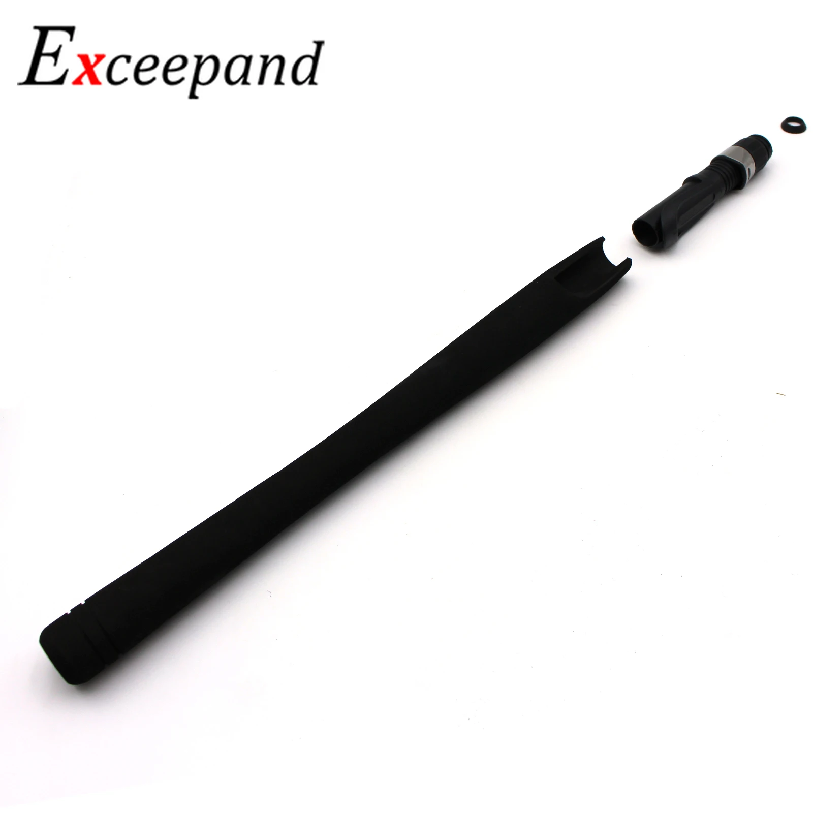 Exceepand-mango de caña de pescar giratoria, mango alargado de EVA negro con asiento de carrete Similar IPS para construcción y reparación de caña de pescar DIY - imagen 4