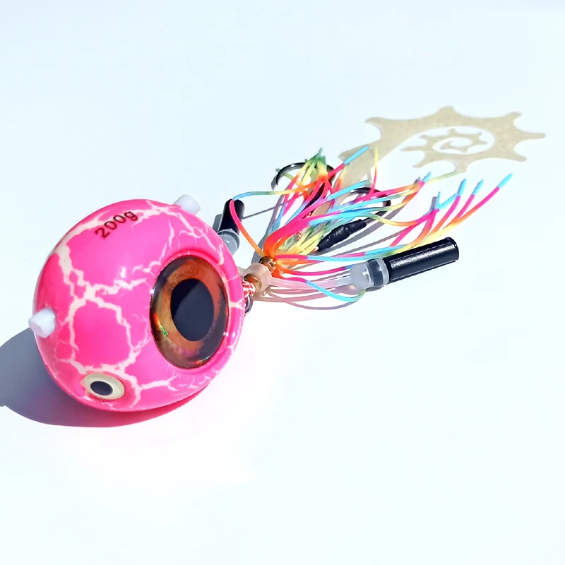 250g/150g/120g/100g/80g/60g/40g Glow Lumious Kabura Pesca Slider Snapper/mar Bream Jig head con falda jigging señuelo mar jig barco - imagen 4