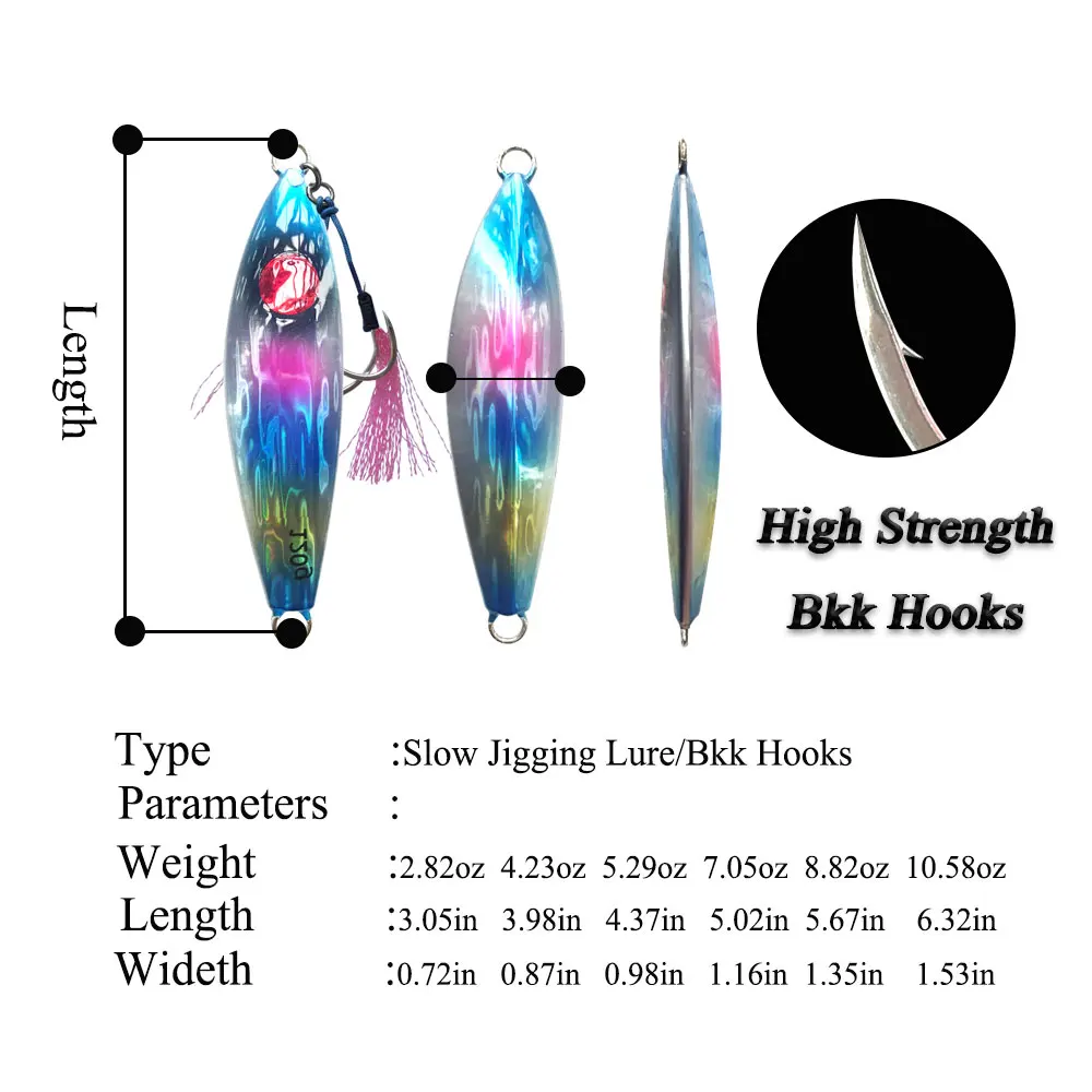 AS-anzuelos de Metal para Pesca, cebos artificiales de 60g80g100g120g150g200g con anzuelos de hundimiento, para agua salada - imagen 4