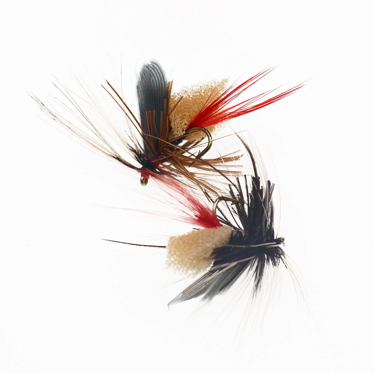 Wifreo 10PCS Mezcla de colores 14 # Pesca de trucha de espuma mosca seca Mayfly Caddis pesca señuelos con mosca - imagen 3