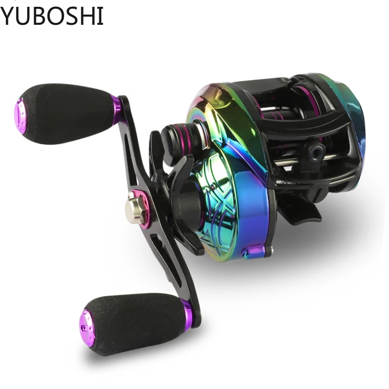 YUBOSHI-carrete de pesca Baitcasting, bobina de pesca con freno de sistema magnético, arrastre máximo de 8kg, aluminio CNC, novedad de 2023 - imagen 2