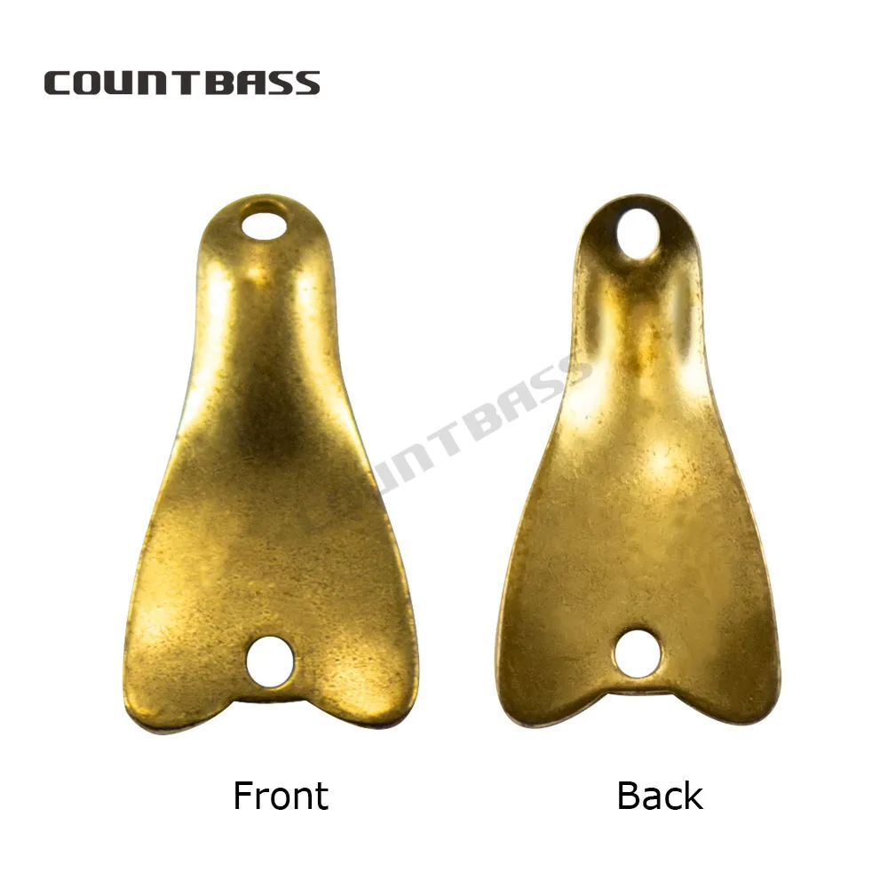 COUNTBASS 50 Uds. De cuchara de pesca Fliper de latón en blanco, 2g (5/64oz), área de trucha giratoria, cebos de Lucio, señuelos de pescador sin pintar - imagen 3