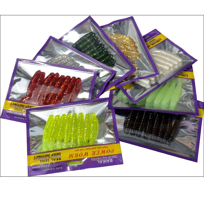 Señuelo de pesca de gusano con cola ondulada, cebo suave, larva, 9cm/5,5g, señuelos artificiales, bolsa de 8 piezas