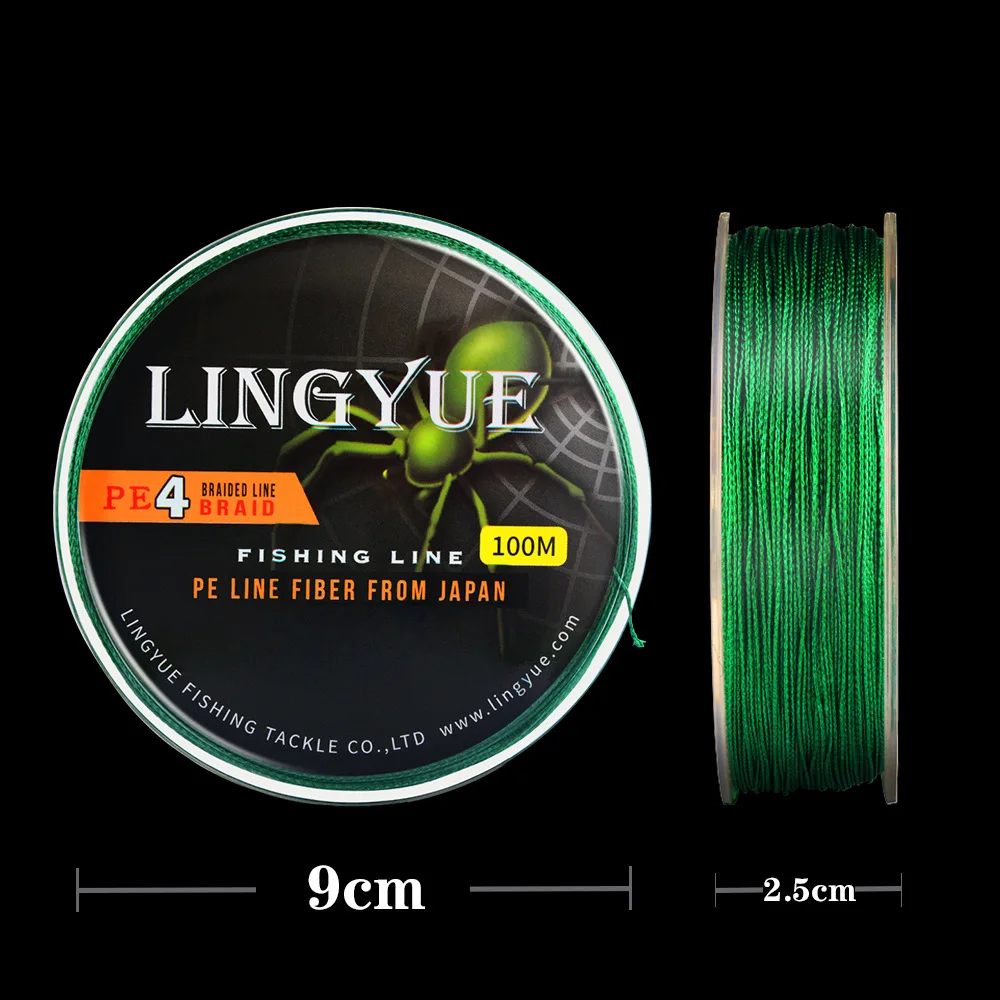 Line6-100LB de pesca de seda trenzada, 4 hebras, 100M, superfuerte, 0,4-8,0 PE, accesorios de pesca - imagen 4
