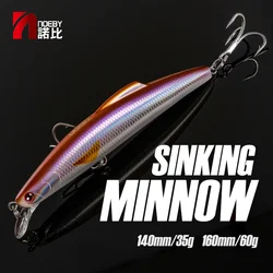 NOEBY señuelo hundente minnow wobbler artificial para lucio marina
