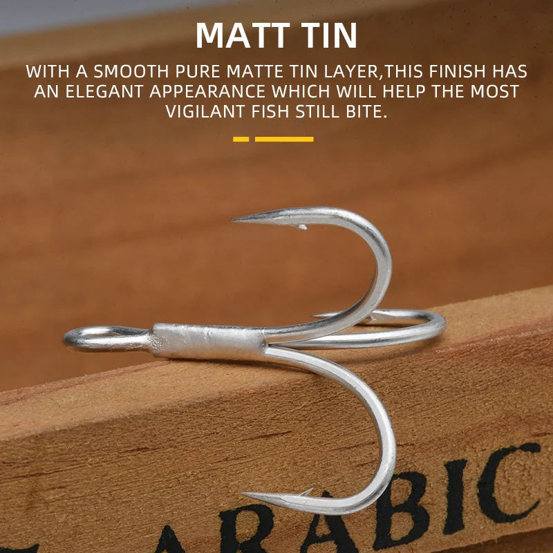 BLUX-señuelo de pesca de agua salada, anzuelos agudos fuertes, 4 #6 #8 #10 #10 unids/lote, de estaño mate, aparejos de pesca afilados - imagen 3