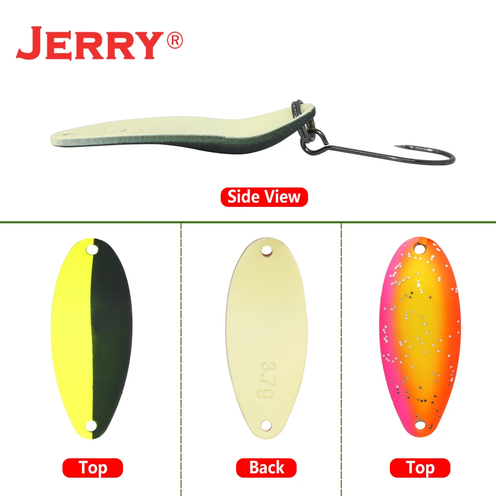Jerry serpiente trucha señuelo cuchara de Metal cebo 2,5g 3,7g 4,5g Pesca de agua dulce de Pesca de la carpa cebo de Pesca lubina cebo - imagen 3