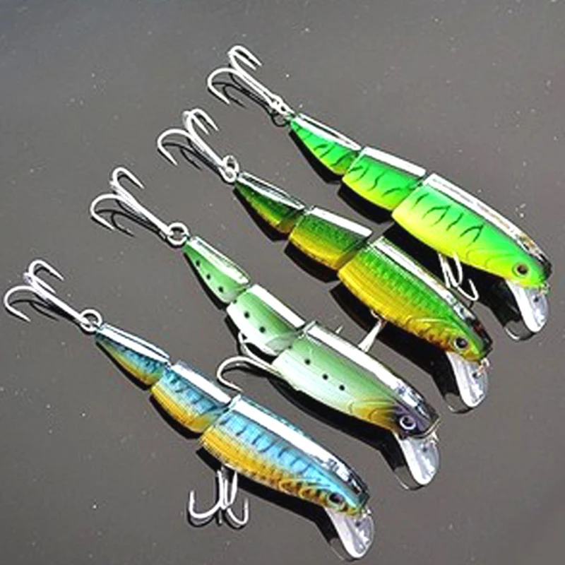 Señuelo de pesca multicapa de 15g/11cm, ojos 3D, pececillo flotante, Wobblers láser Aritificial, aparejos de pesca de plástico duro Crankbait, 1 unidad - imagen 4
