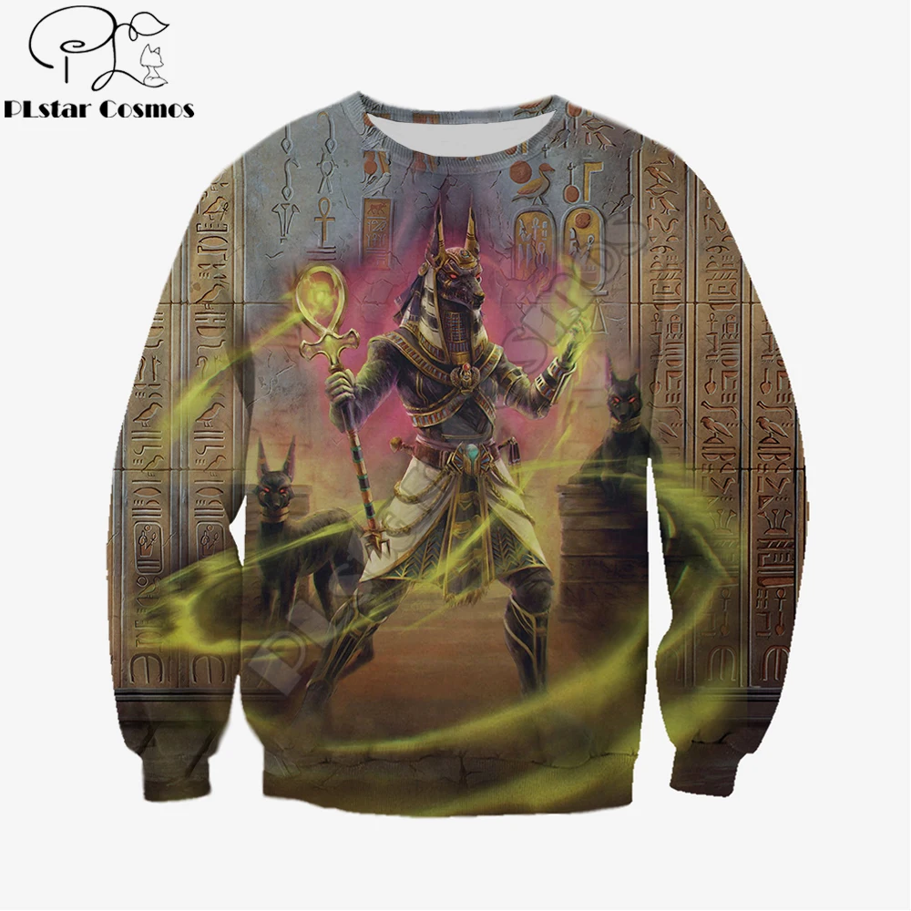 Sudadera con capucha egipcia con estampado 3D de Dios de Anubis para hombre, Sudadera con capucha de moda Harajuku, chaqueta de calle, sudaderas con capucha Unisex de otoño KJ684 - imagen 2