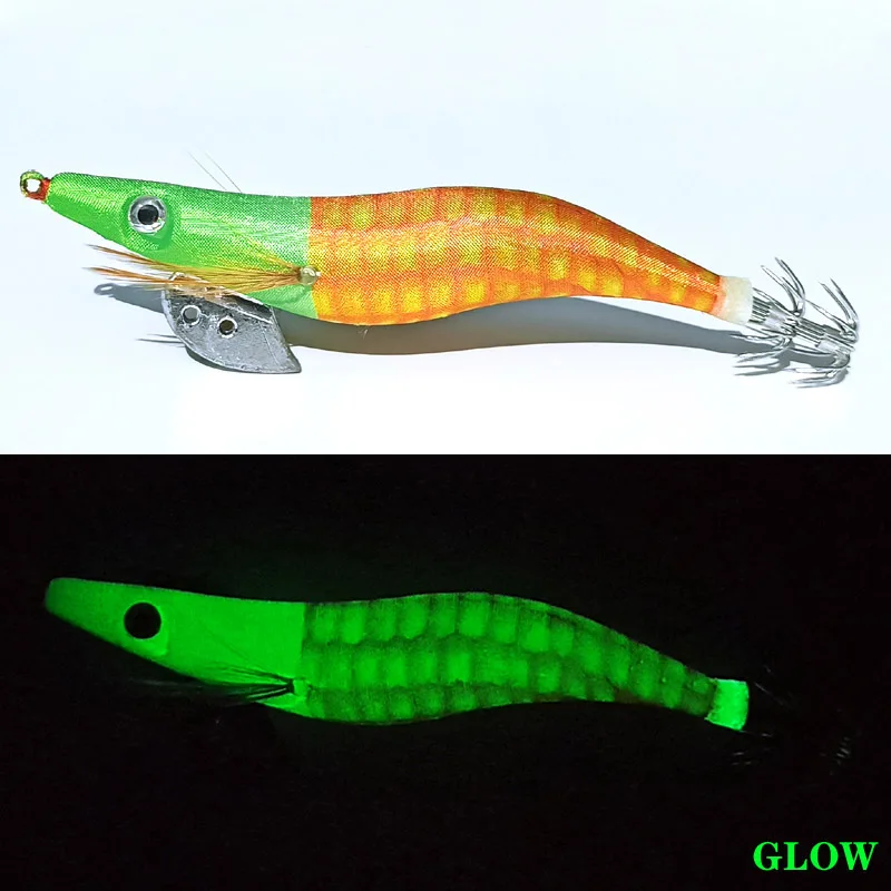 Jigs luminosos de calamar, plantilla de pulpo, anzuelo de mar, brillo, Señuelos de Pesca de Japón, bola 3,5 # en el interior - imagen 5