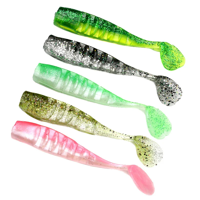 Multicolor Minnow Jig Head Fishing Lure Soft Pike Lure 9cm / 10cm Bass Fishing Shad Soft Bait Boat Code Seabass Bait For Zand