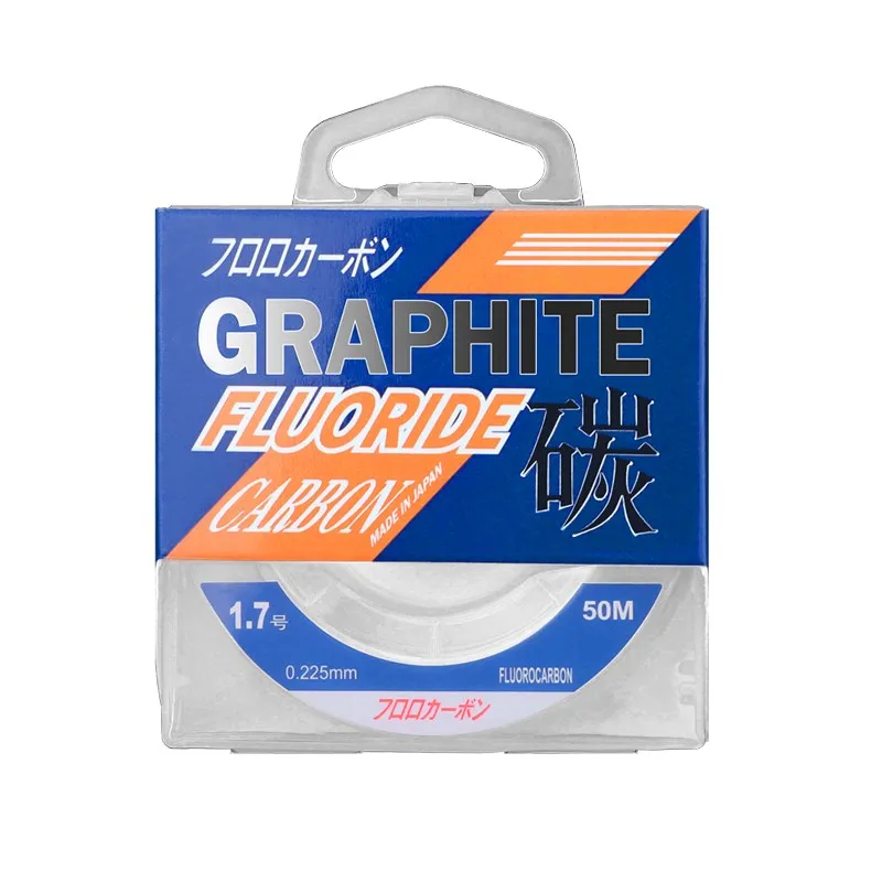 Línea de Pesca de fluorocarbono, hilo de fibra de carbono de 50M, superfuerte, multifilamento, frontal - imagen 2