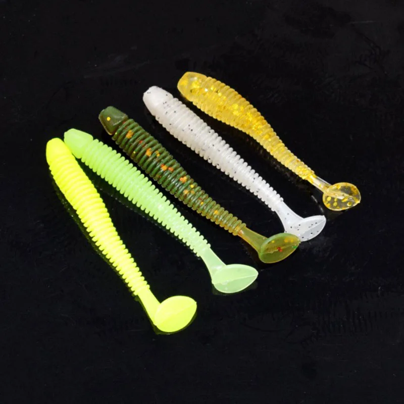 Juego de señuelos de cola en T de 60MM, cebo suave, cebo biónico, Mini señuelo de pesca XA664G, 10 colores, 8 unidades - imagen 2