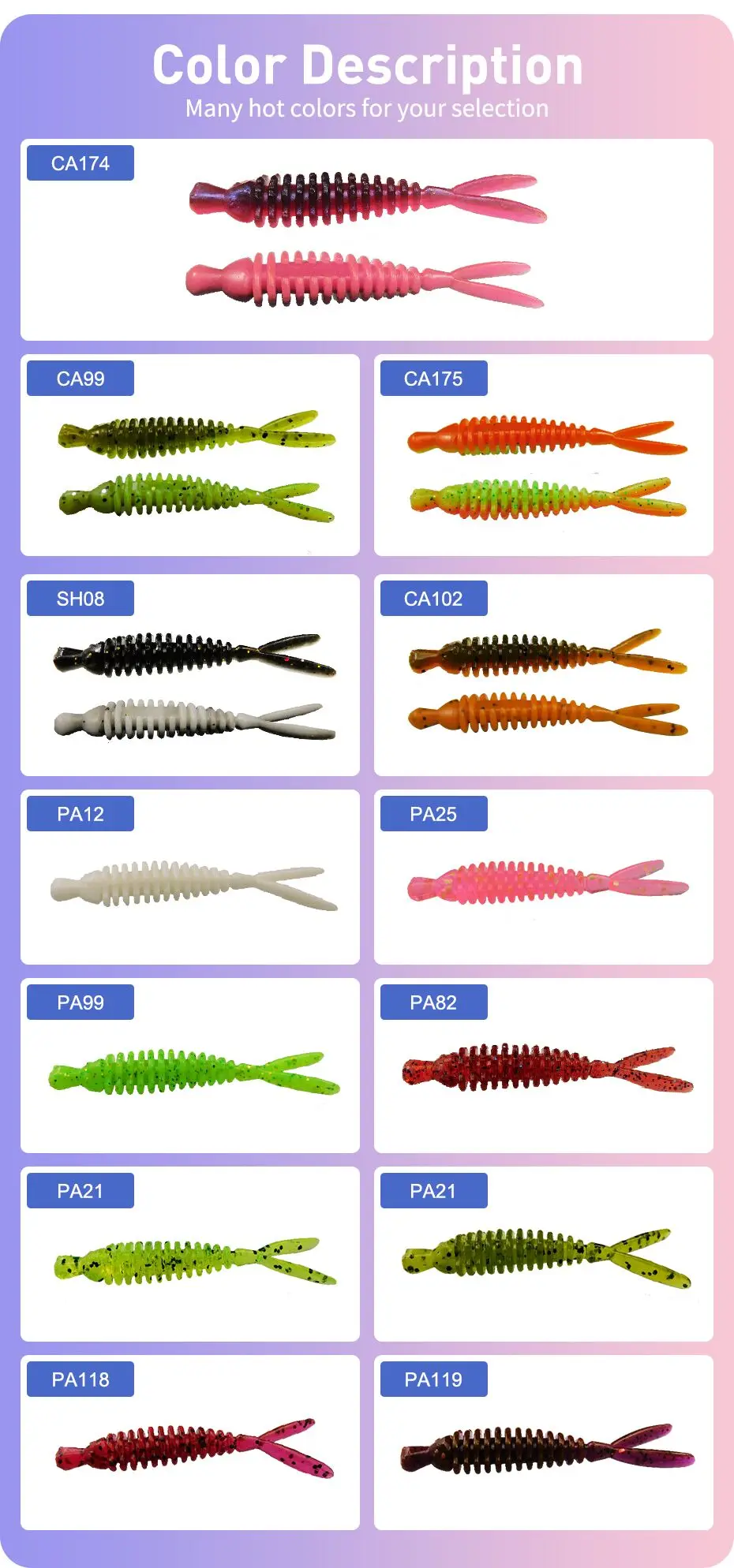 KESFISHING-cebo de pesca de plástico suave, remolque de cola de carretilla, lucio, el mejor señuelo de gusano de silicona, camarón - imagen 5