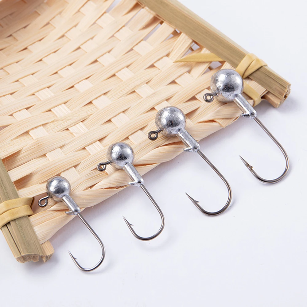 50 unids/lote de acero de alto carbono anzuelo 1g/2g/5g/7/g/10g/14g/20g anzuelo plantillas de tungsteno ganchos mar cabezal de anzuelo de Pesca gancho suave para atraer - imagen 3