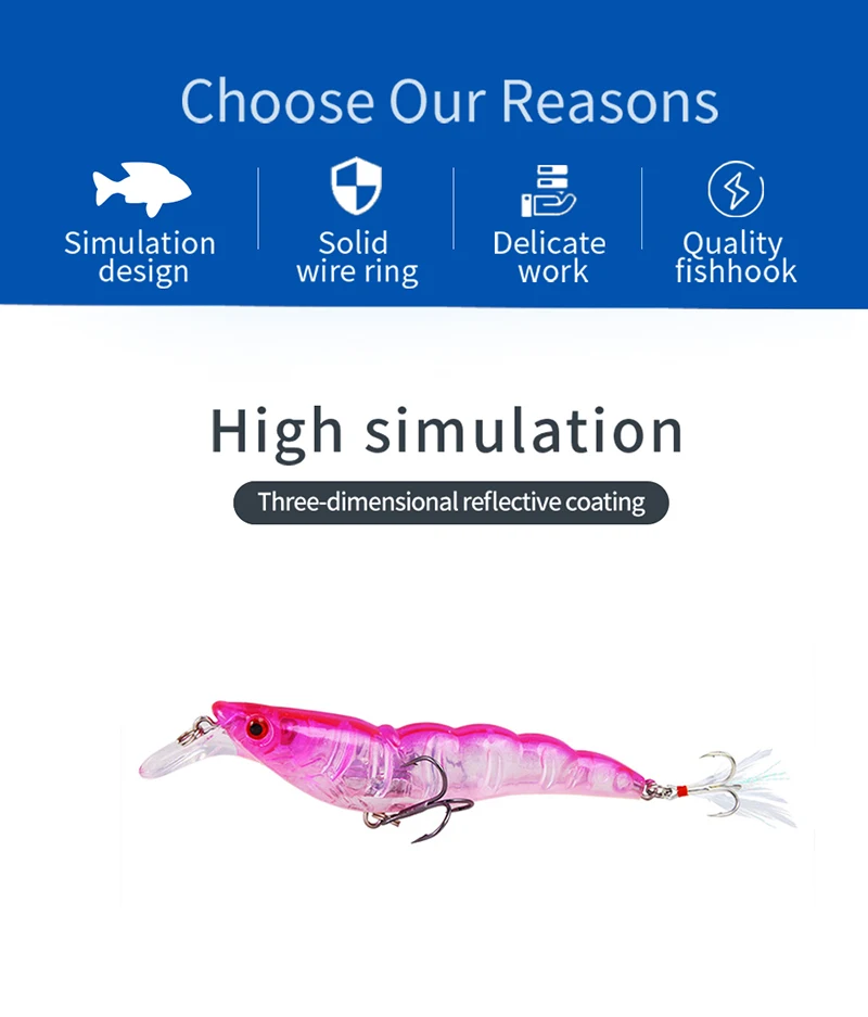 Un señuelo de pez rosado con un recubrimiento reflectante tridimensional